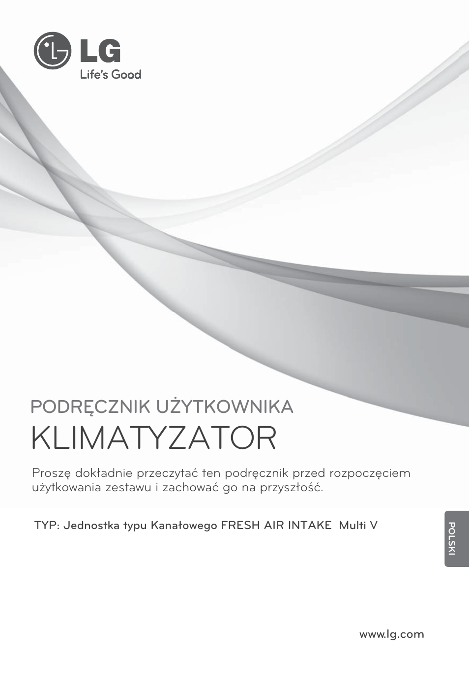 Polski, Klimatyzator, Podręcznik użytkownika | LG ARNU76GB8Z2 User Manual | Page 97 / 205