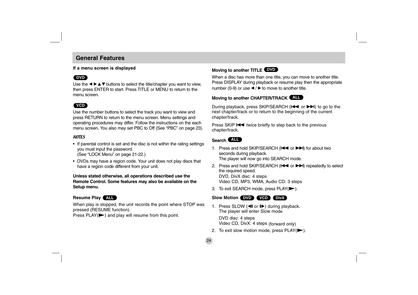 LG DP271 User Manual | Page 24 / 84