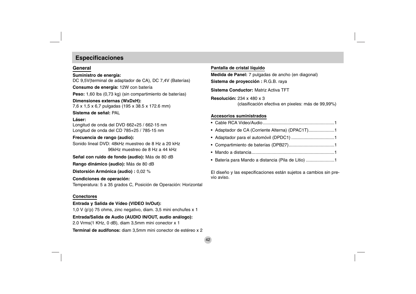 LG DP271 User Manual | Page 84 / 84