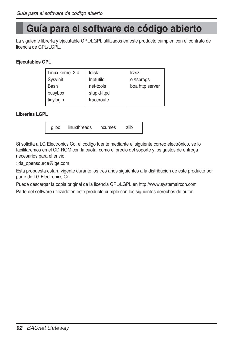 Guía para el software de código abierto | LG PQNFB17B0 User Manual | Page 308 / 756