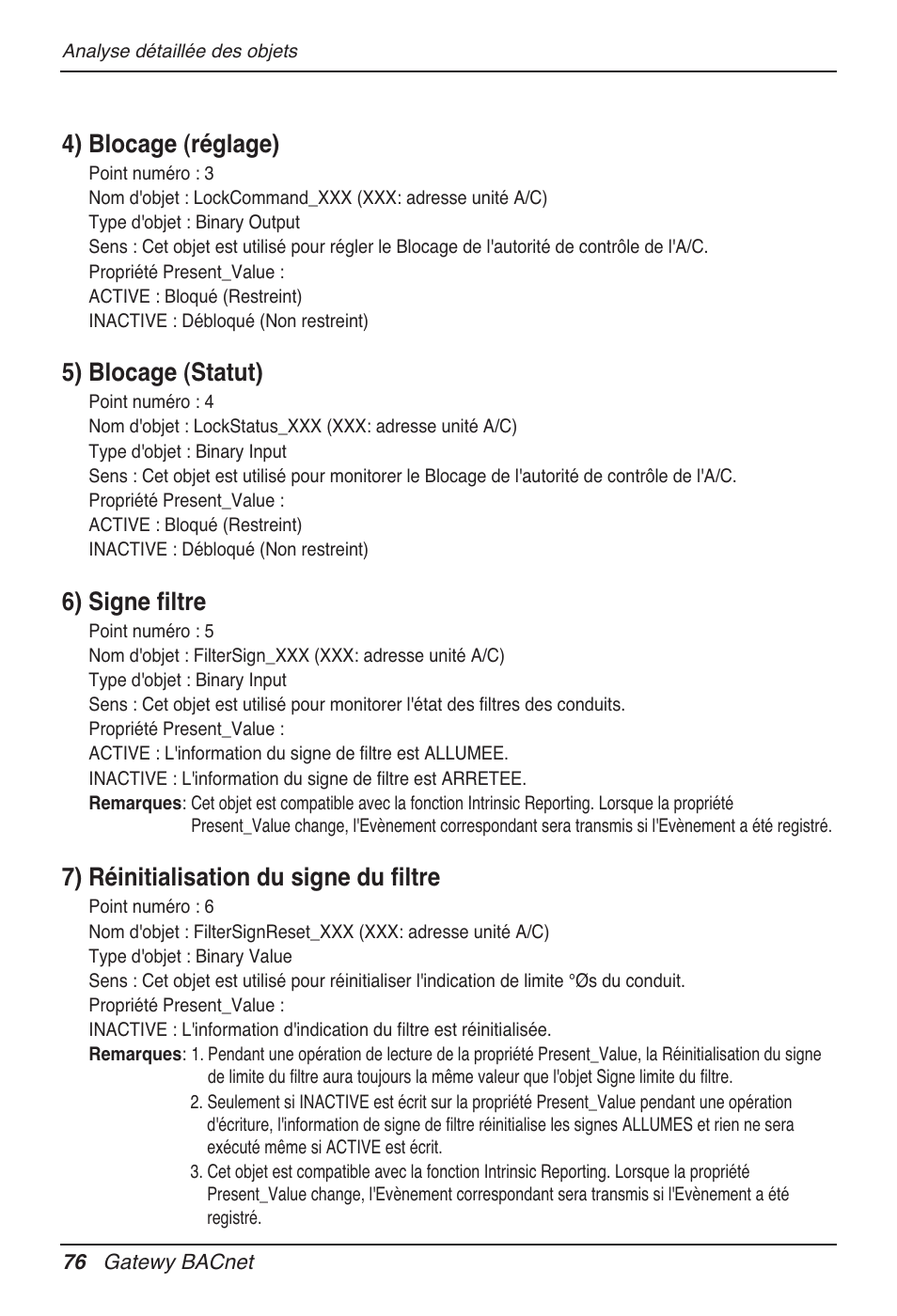 4) blocage (réglage), 5) blocage (statut), 6) signe filtre | 7) réinitialisation du signe du filtre | LG PQNFB17B0 User Manual | Page 400 / 756