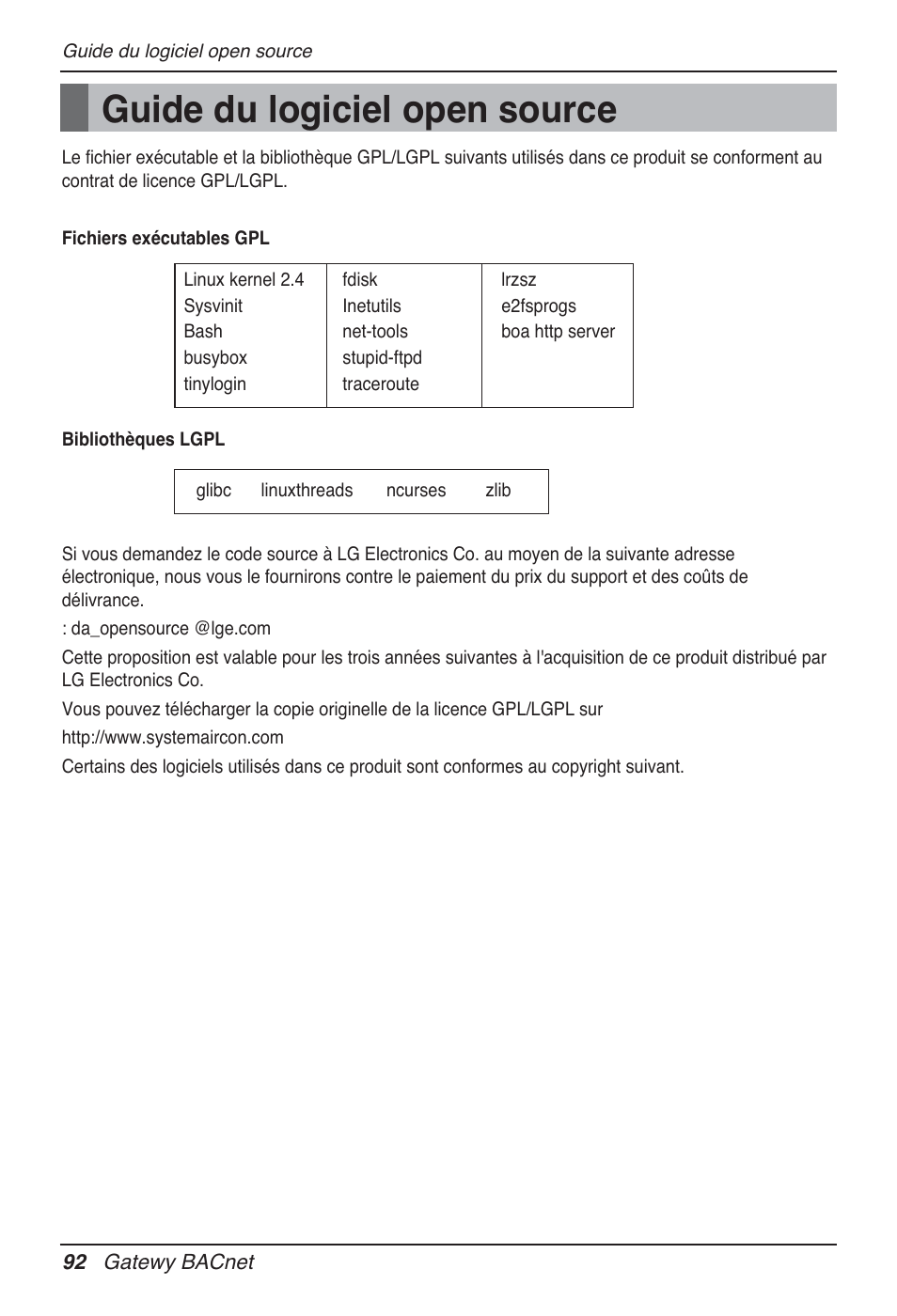 Guide du logiciel open source | LG PQNFB17B0 User Manual | Page 416 / 756