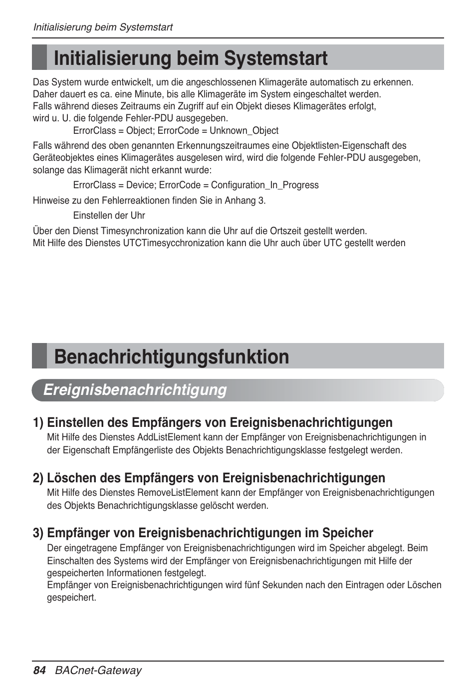 Initialisierung beim systemstart, Benachrichtigungsfunktion, Ereignisbenachrichtigung | LG PQNFB17B0 User Manual | Page 516 / 756