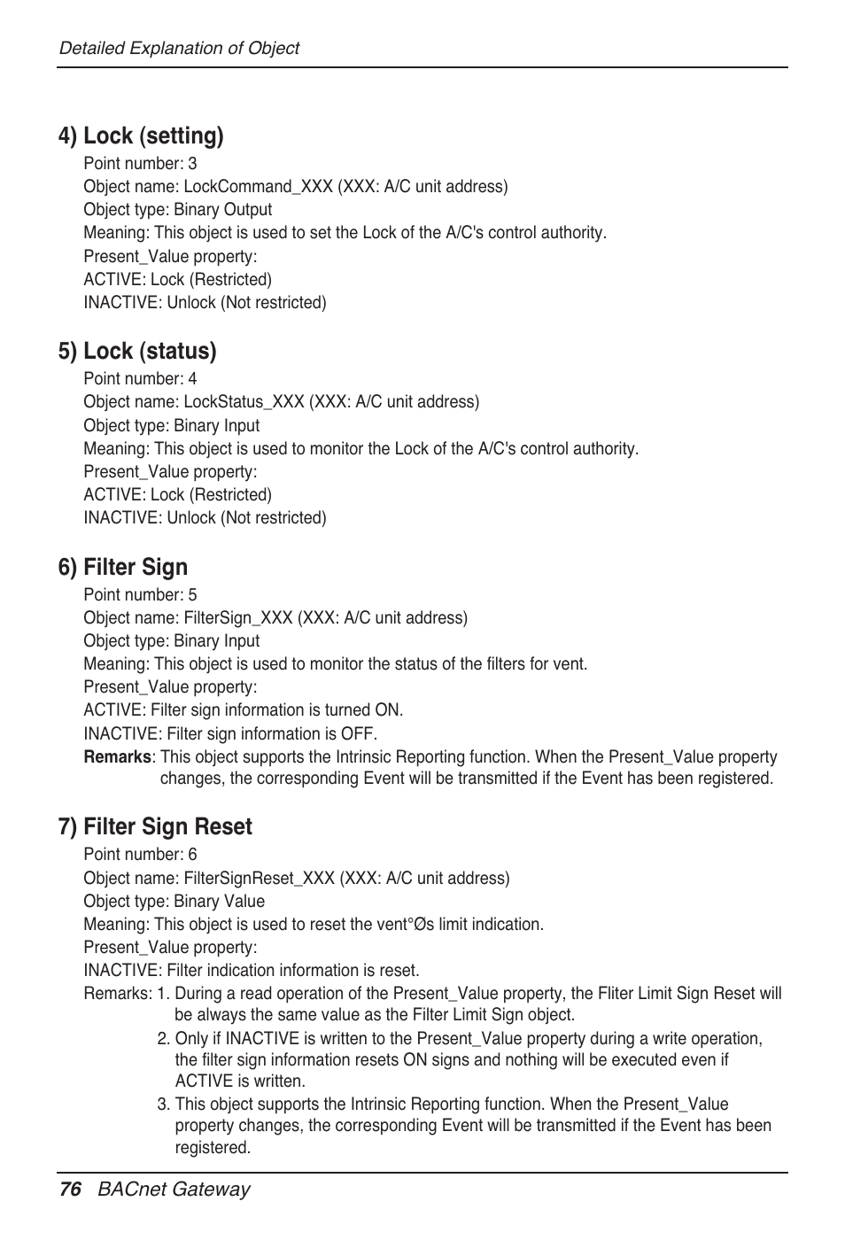 4) lock (setting), 5) lock (status), 6) filter sign | 7) filter sign reset | LG PQNFB17B0 User Manual | Page 76 / 756