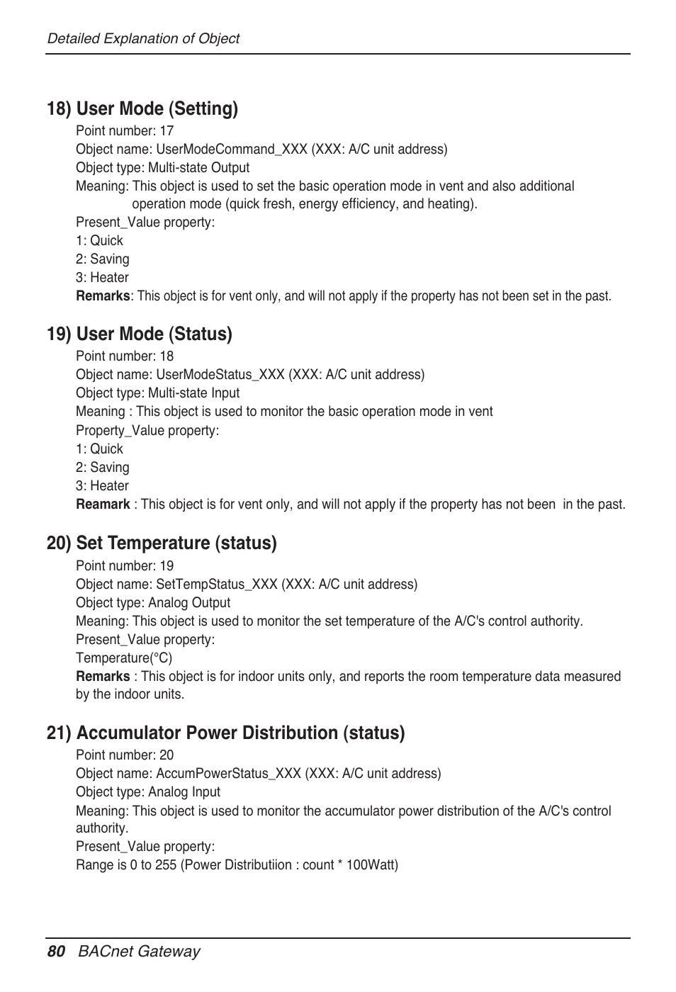 18) user mode (setting), 19) user mode (status), 20) set temperature (status) | 21) accumulator power distribution (status) | LG PQNFB17B0 User Manual | Page 80 / 756