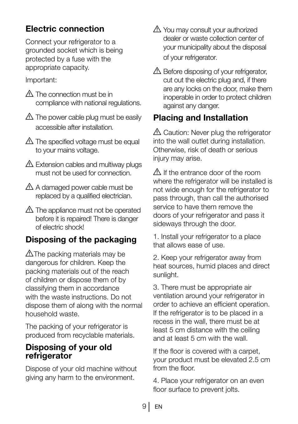Beko GNE V222 S User Manual | Page 10 / 83