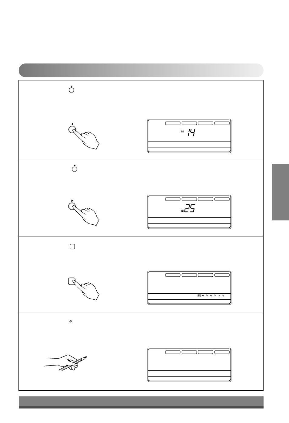 Español, Fije la hora actual y un día de la semana | LG LBNG3660RH.ANWZEES User Manual | Page 7 / 25