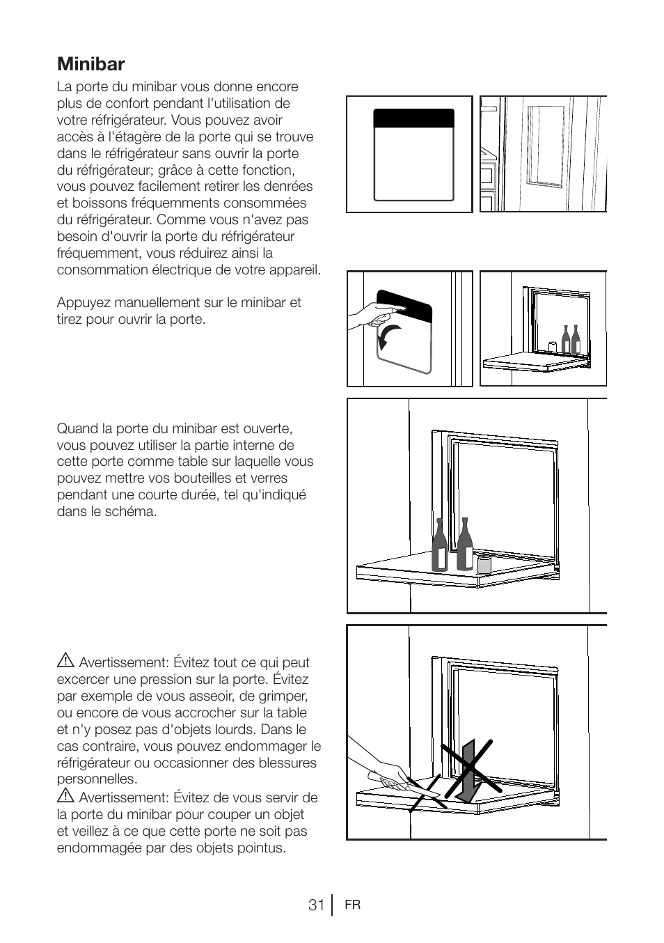 Minibar | Beko GNE V422 X User Manual | Page 65 / 102