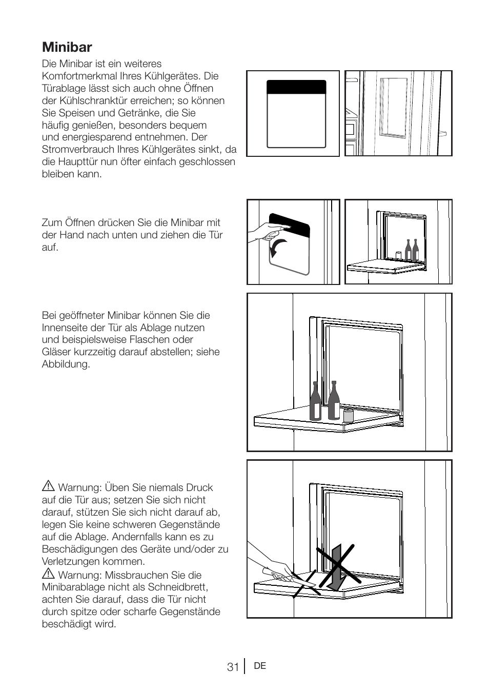 Minibar | Beko GNE V422 X User Manual | Page 98 / 102