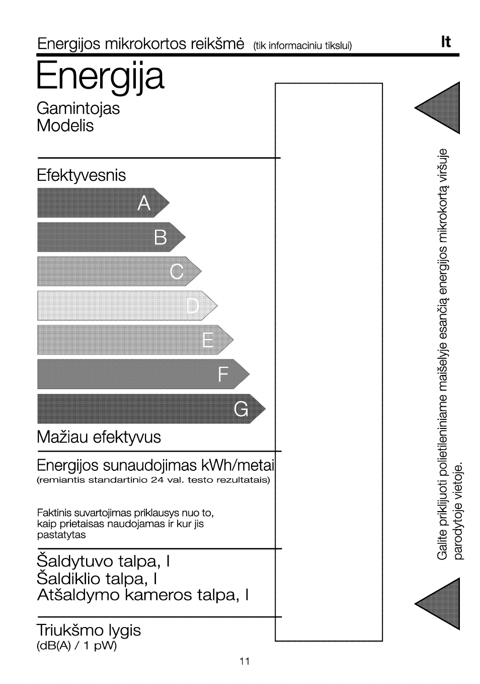 Energija | Beko RBI 6301 User Manual | Page 83 / 92