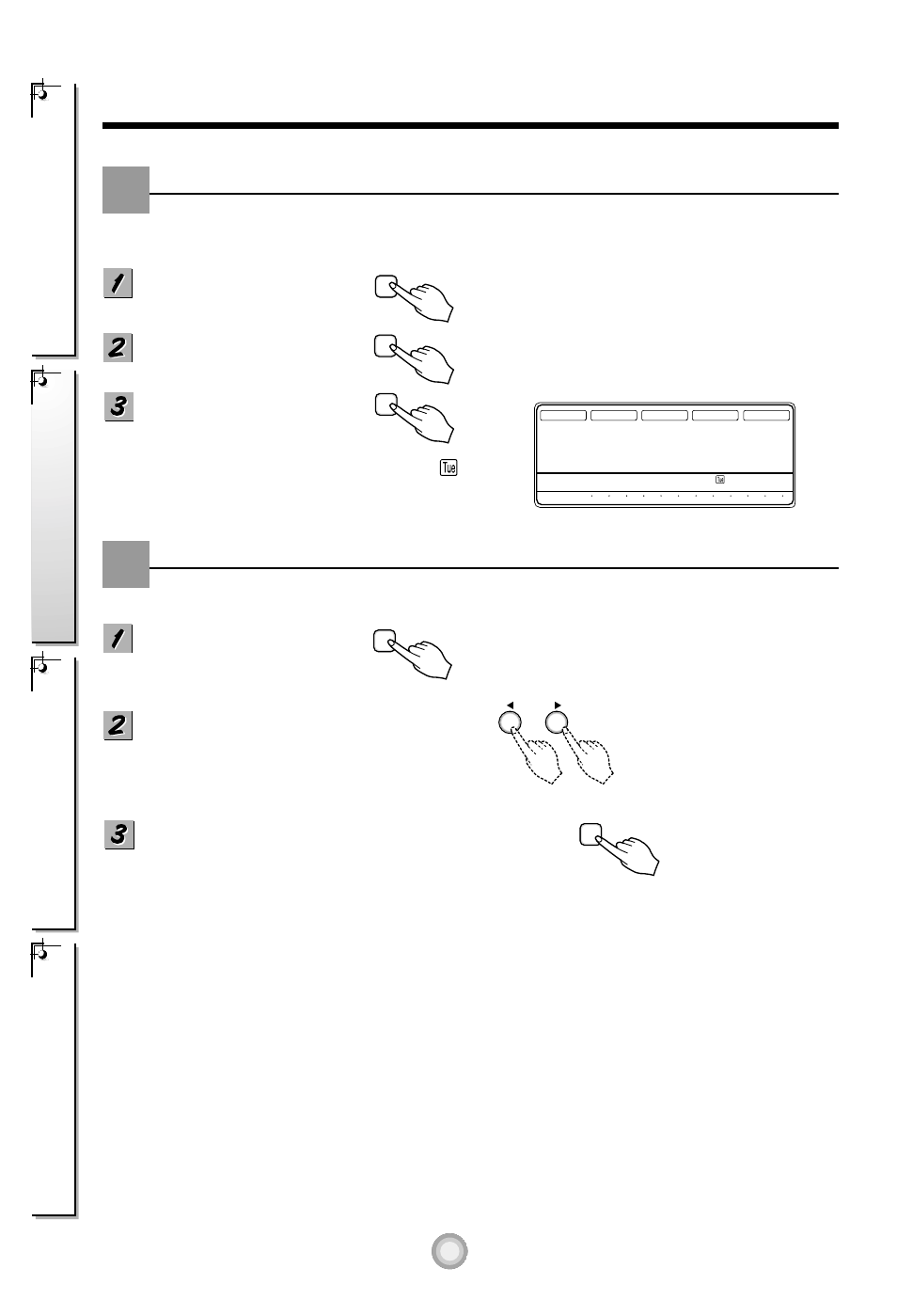 Ajuste de un día festivo ajuste del temporizador, Pulse el botón “timer”. (temporizador) | LG LT-B2861HL User Manual | Page 8 / 25