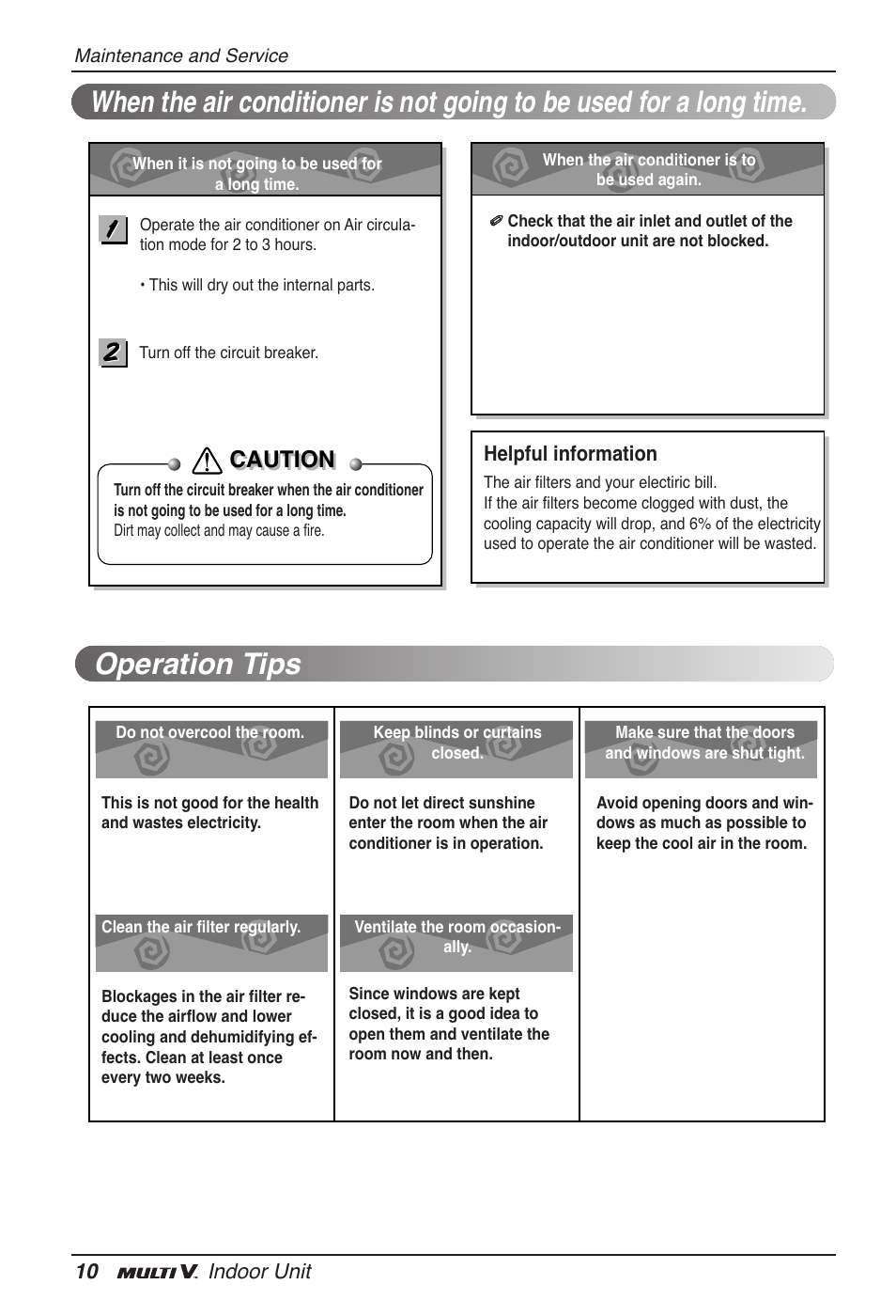 Caution | LG ARNU09GVEA2 User Manual | Page 10 / 205