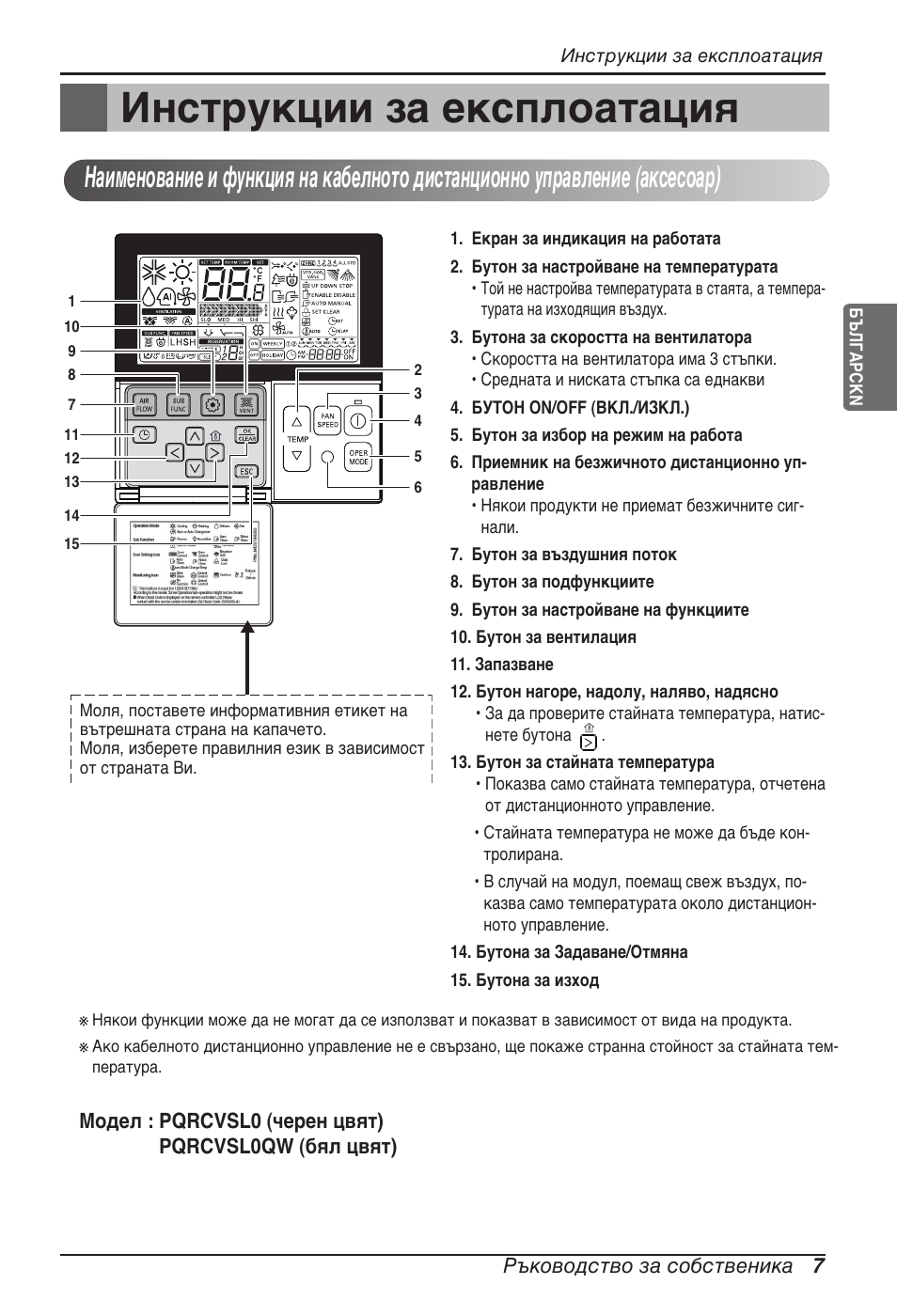 Инструкции за експлоатация | LG ARNU09GVEA2 User Manual | Page 151 / 205