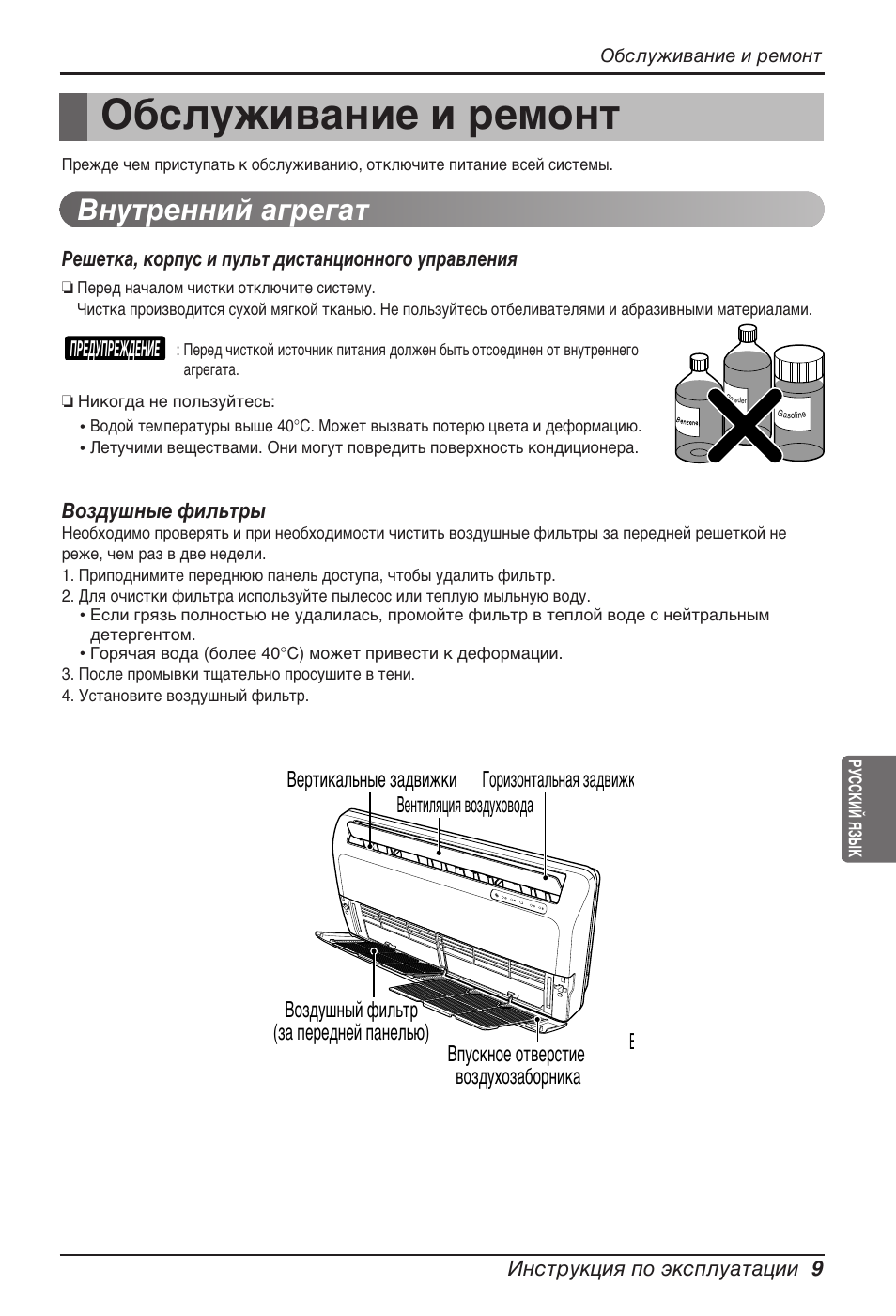 Й·тоыкл‚‡млв л впумъ, Змыъвммли ‡„в„‡ъ | LG ARNU09GVEA2 User Manual | Page 201 / 205