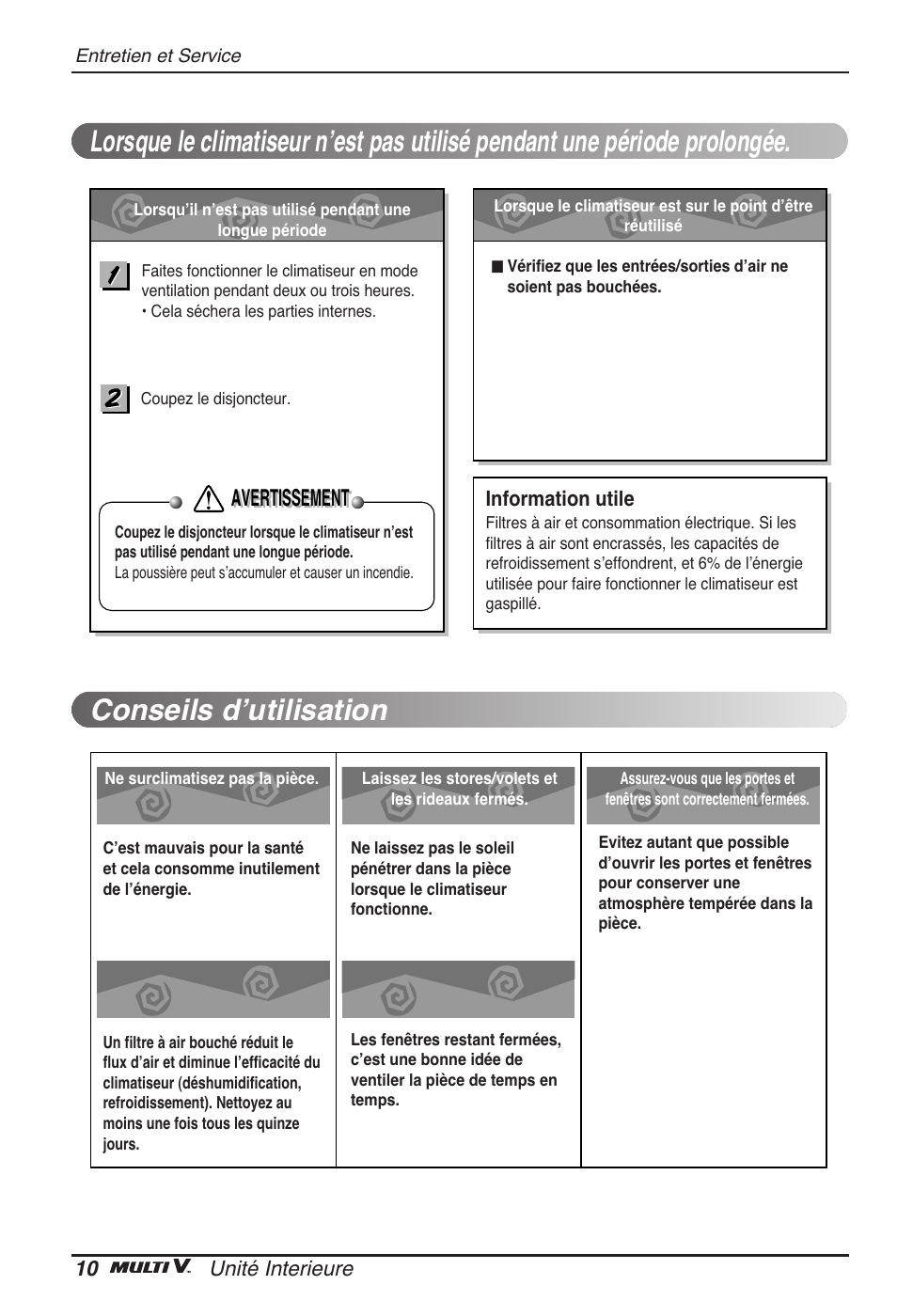 Avertissement | LG ARNU09GVEA2 User Manual | Page 46 / 205