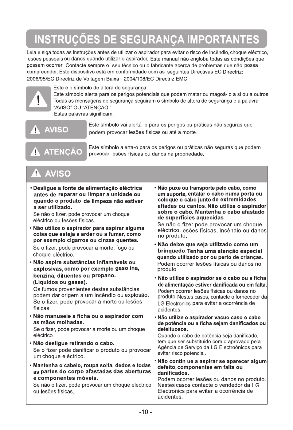 LG VC1016NNTQ User Manual | Page 11 / 24