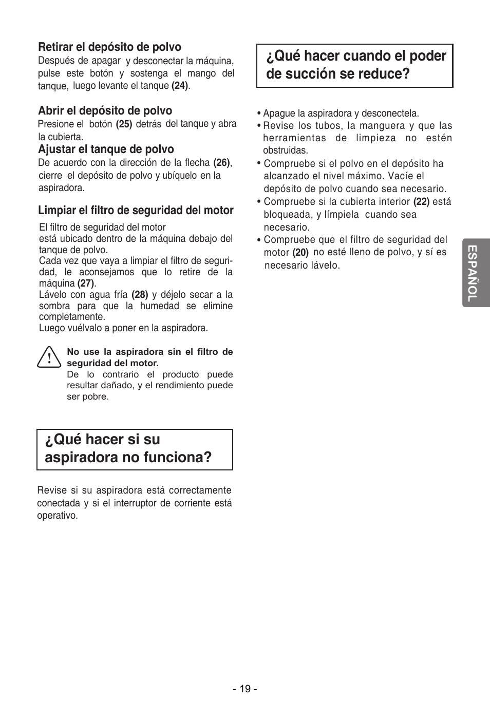 LG VC1016NNTQ User Manual | Page 20 / 24