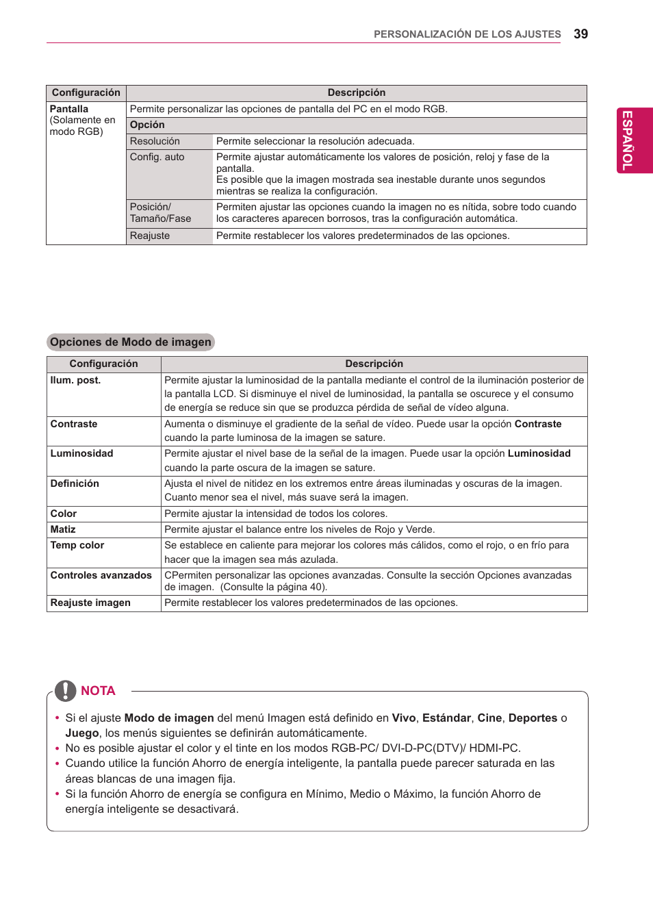 LG 32WL30MS-B User Manual | Page 39 / 74