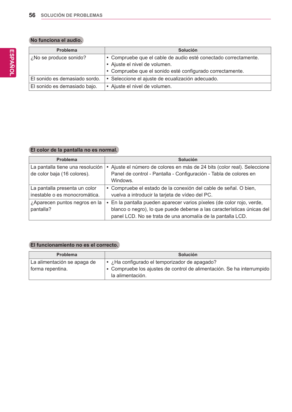 LG 32WL30MS-B User Manual | Page 56 / 74