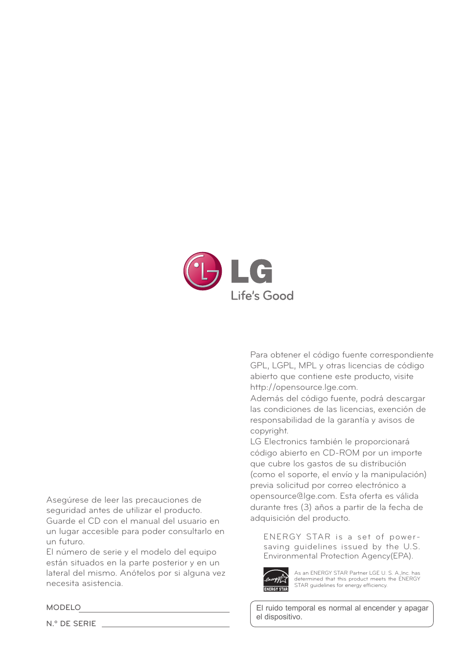 LG 32WL30MS-B User Manual | Page 74 / 74