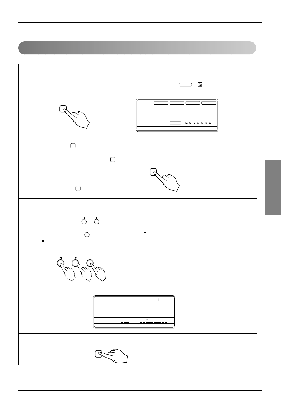 Español, Programar semanal, Sobre el mando a distancia manual de usurio 11 | LG B24AHV User Manual | Page 11 / 33