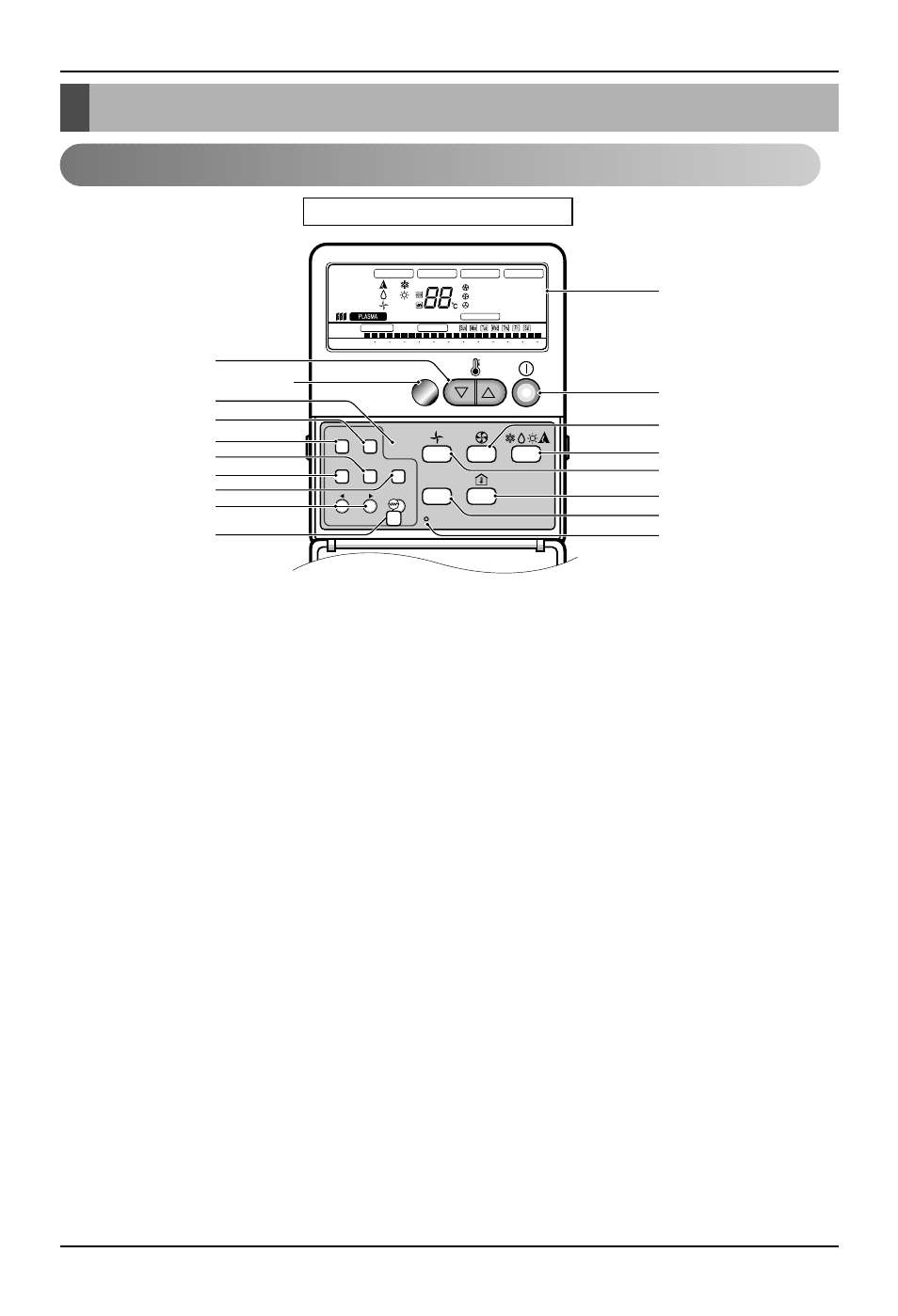 Sobre el mando a distancia, Funciones del mando a distancia -tapa abierta, Aire acondicionado de canalización de techo | Sobre el mando a distancia 8, Mando a distancia, Receptor de se ales | LG B24AHV User Manual | Page 8 / 33