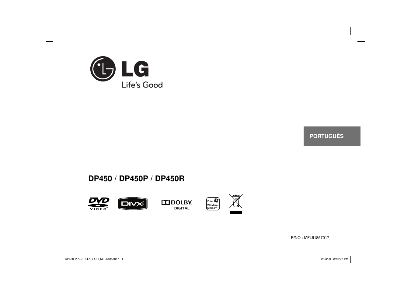 LG DP450 User Manual | Page 43 / 70
