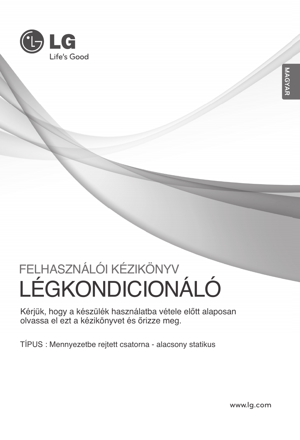 Magyar, Légkondicionáló, Felhasználói kézikönyv | LG ARNU24GL3G2 User Manual | Page 110 / 190