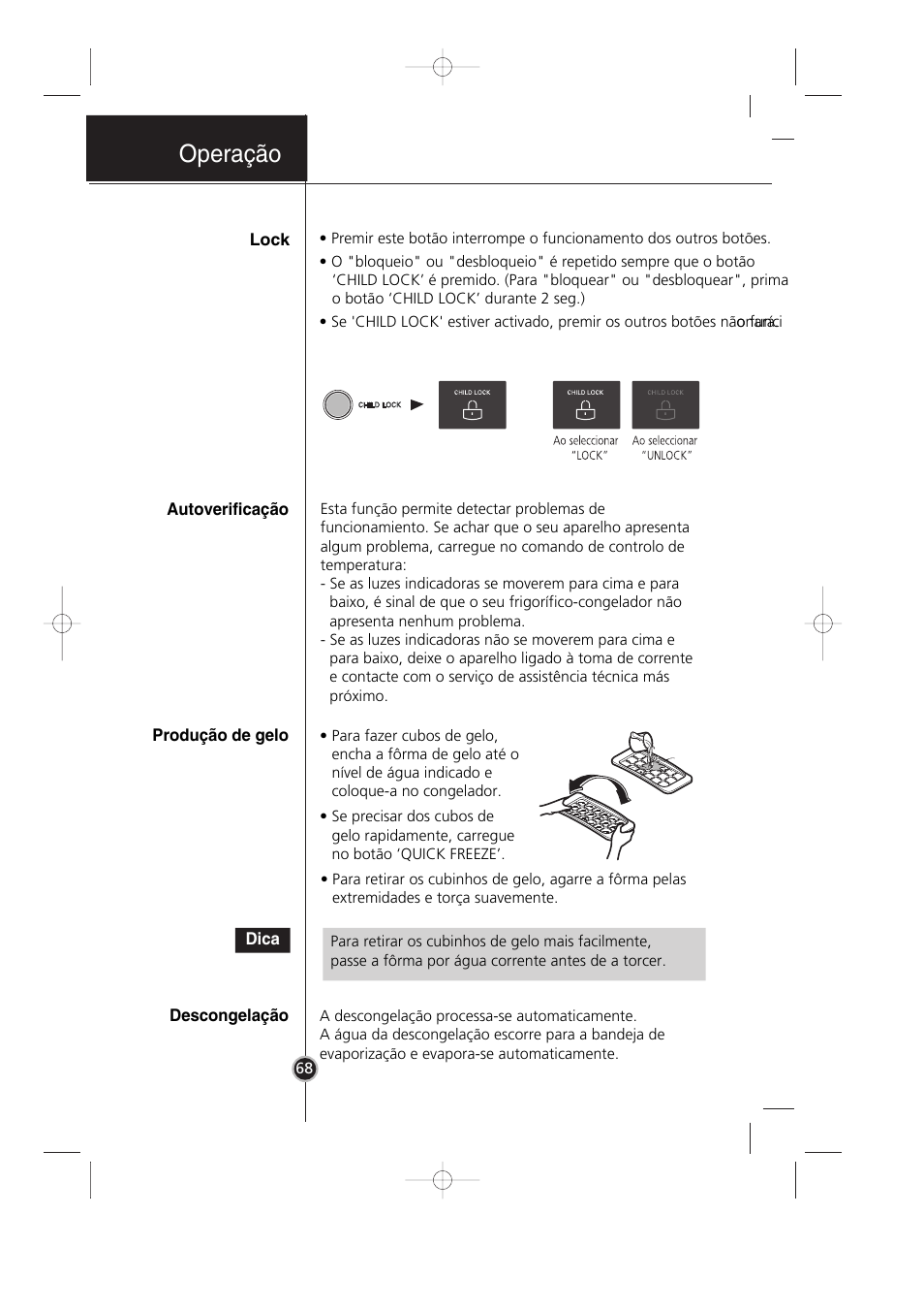 Operação | LG GR-3992EW User Manual | Page 49 / 57