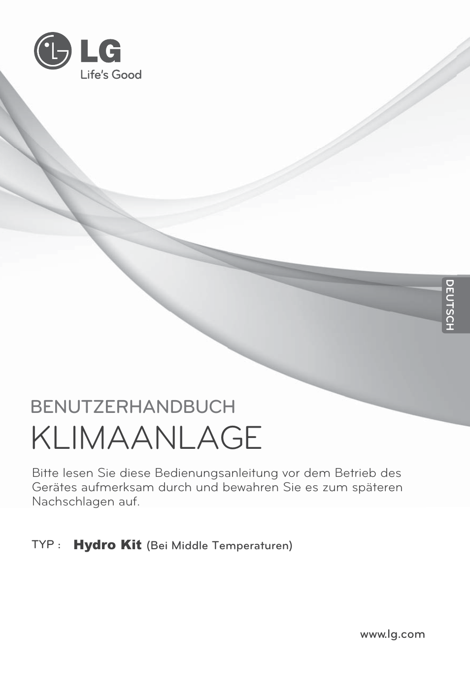 Deutsch, Klimaanlage, Benutzerhandbuch | LG ARNH10GK2A2 User Manual | Page 105 / 495