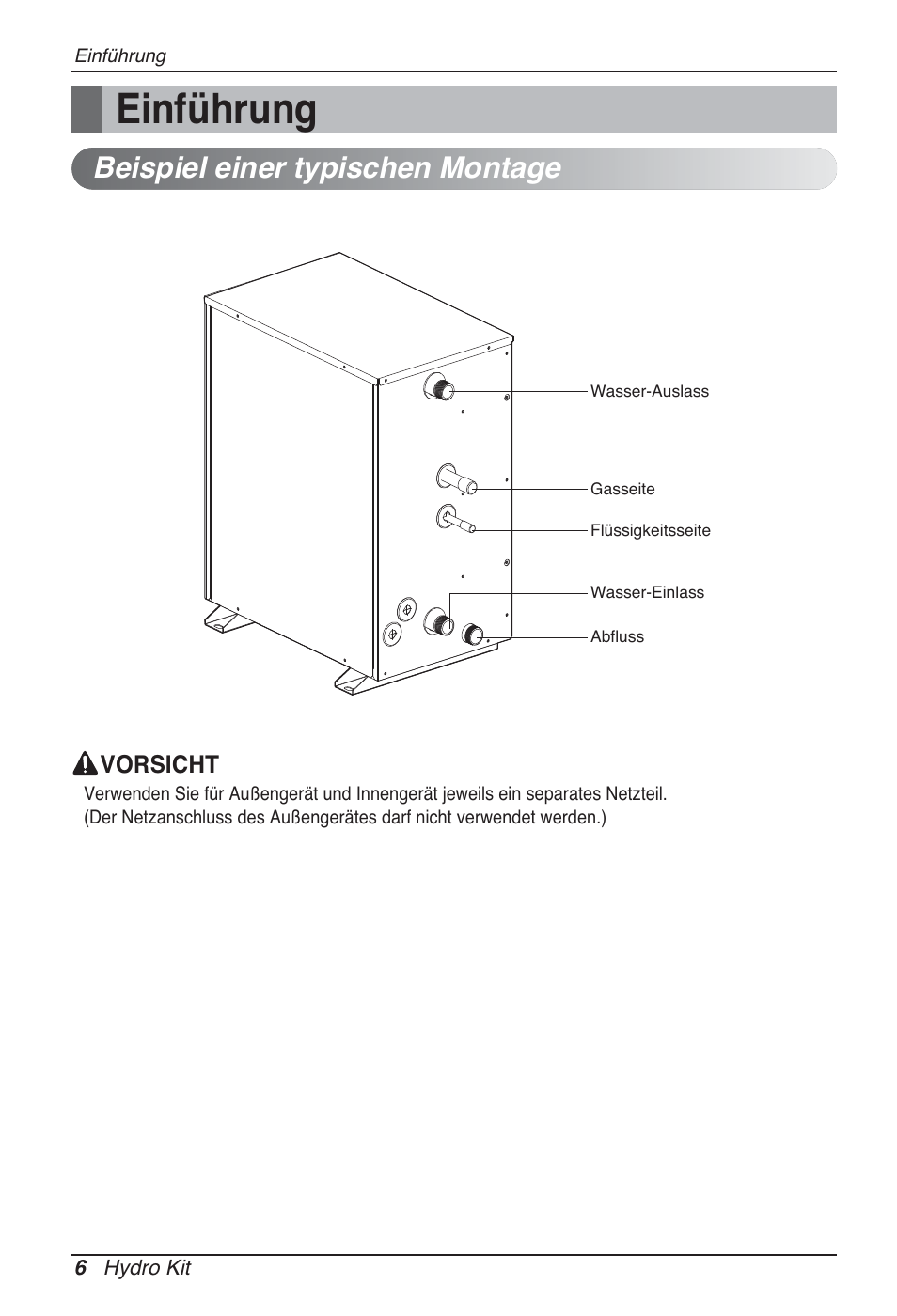 Einführung, Beispiel einer typischen montage | LG ARNH10GK2A2 User Manual | Page 110 / 495