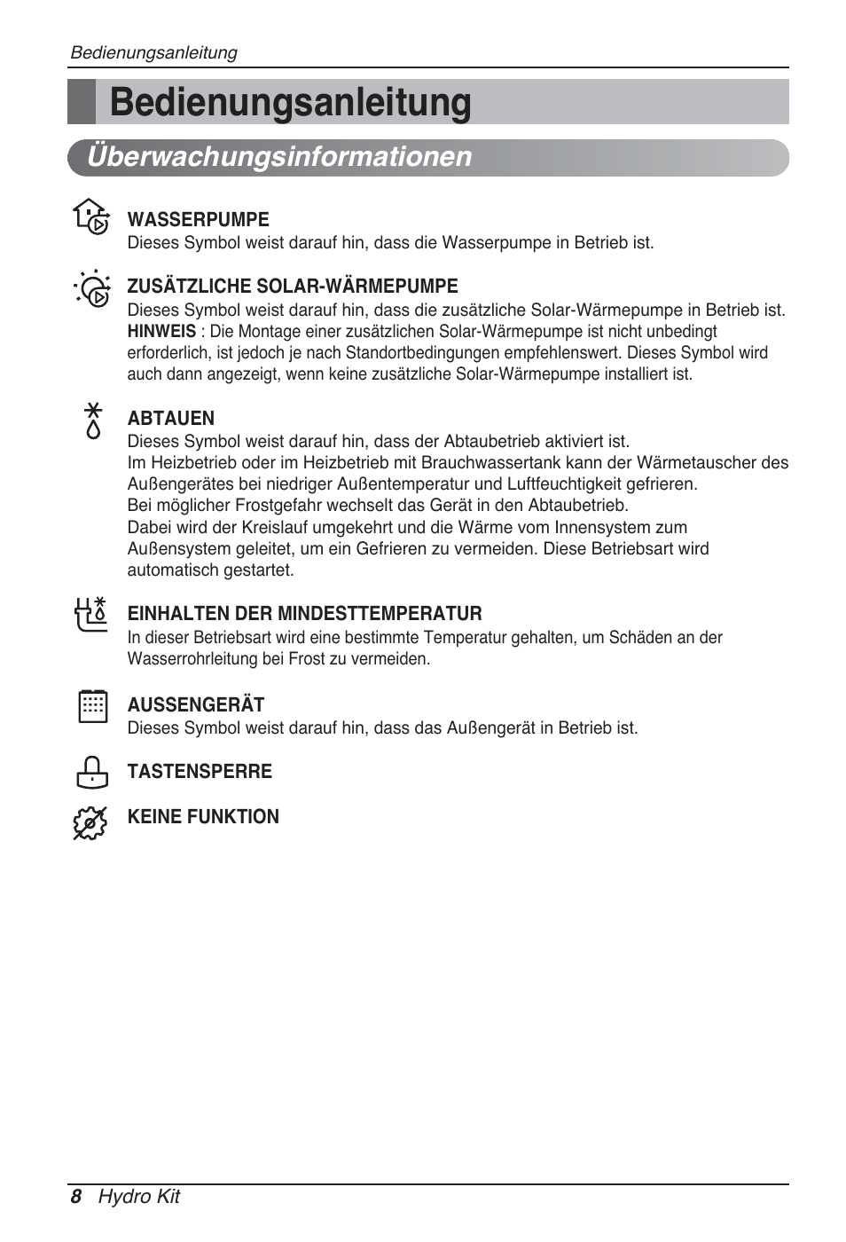 Bedienungsanleitung, Überwachungsinformationen | LG ARNH10GK2A2 User Manual | Page 112 / 495