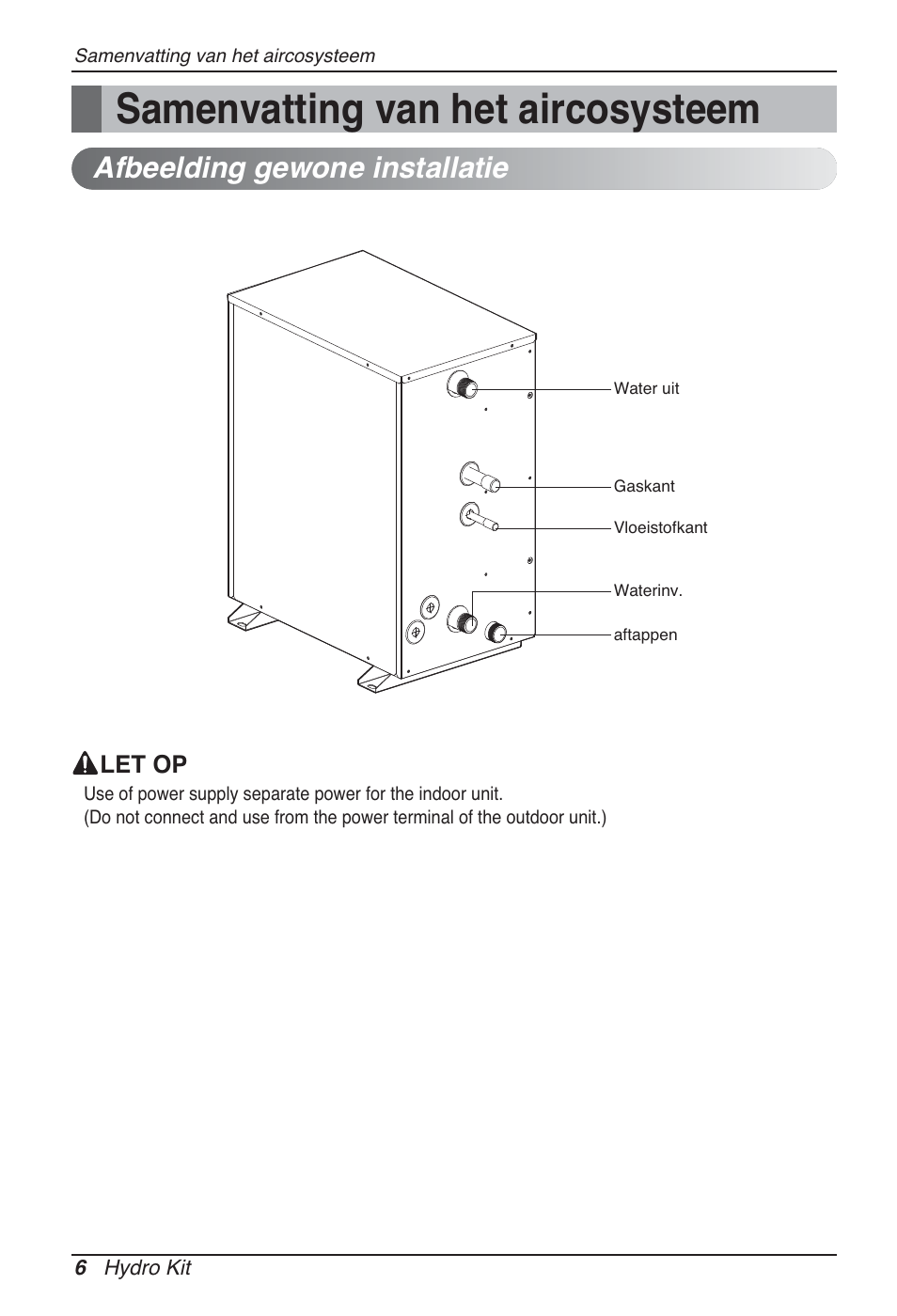 Samenvatting van het aircosysteem, Afbeelding gewone installatie | LG ARNH10GK2A2 User Manual | Page 188 / 495