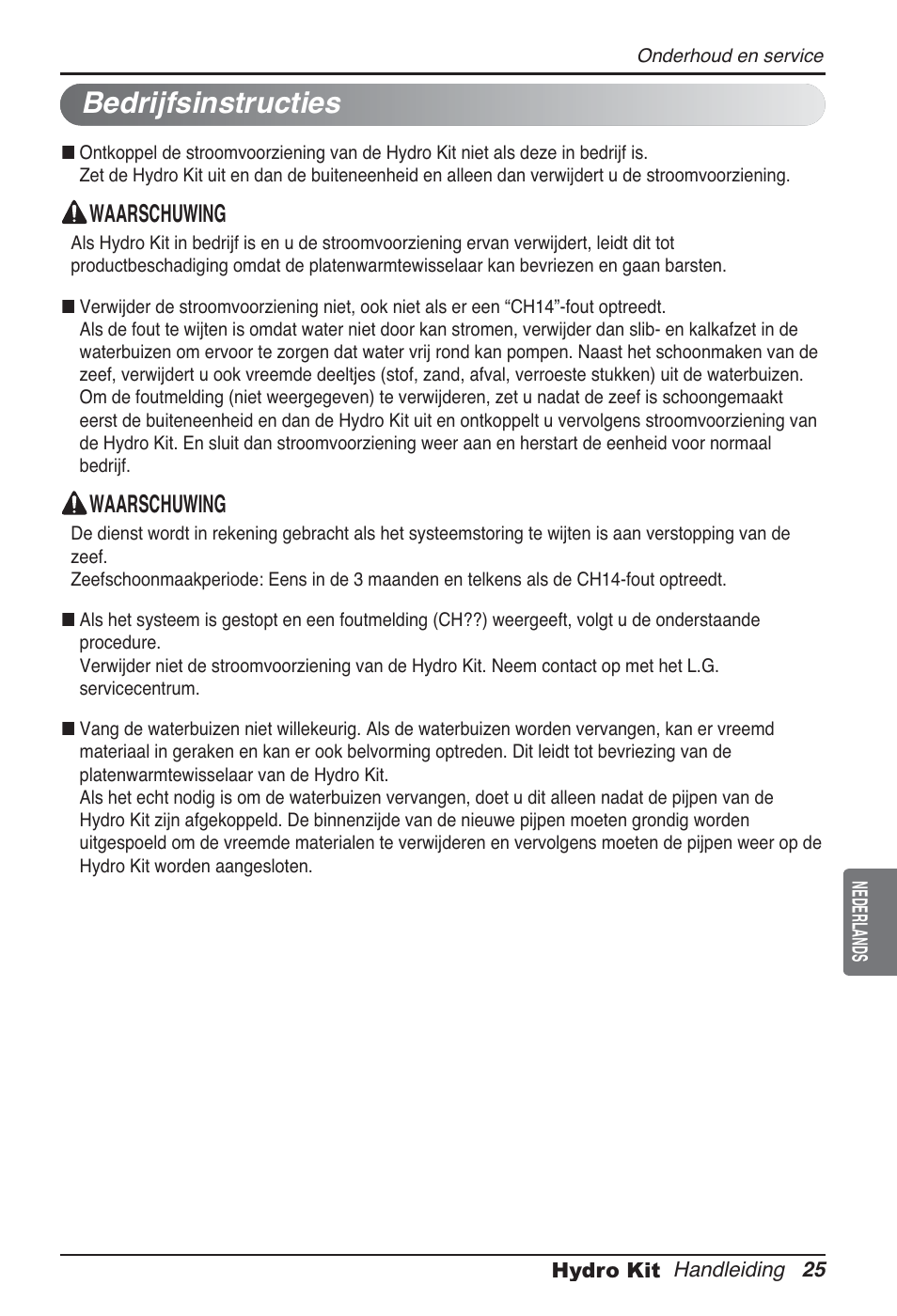 Bedrijfsinstructies | LG ARNH10GK2A2 User Manual | Page 207 / 495