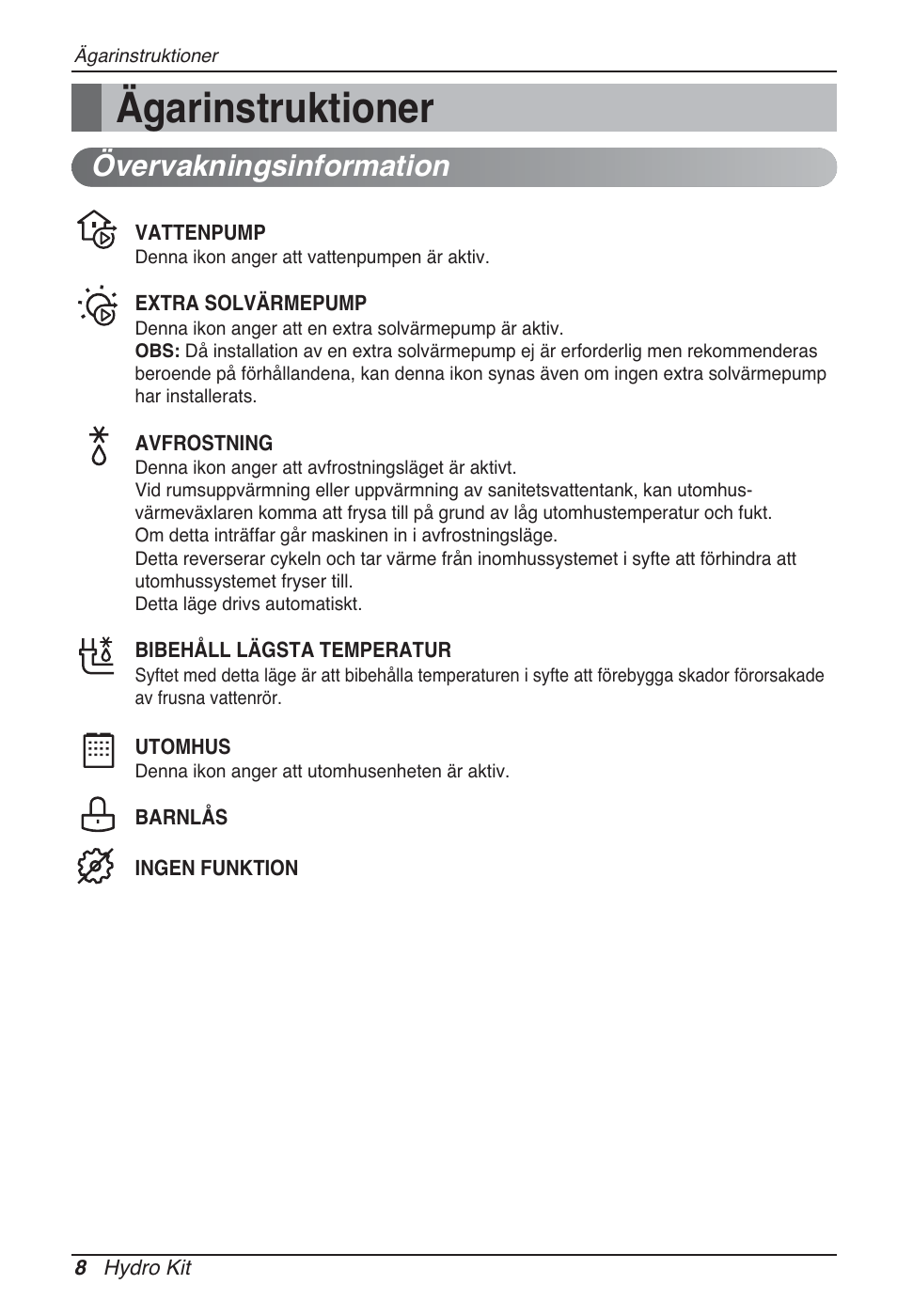 Ägarinstruktioner, Övervakningsinformation | LG ARNH10GK2A2 User Manual | Page 398 / 495