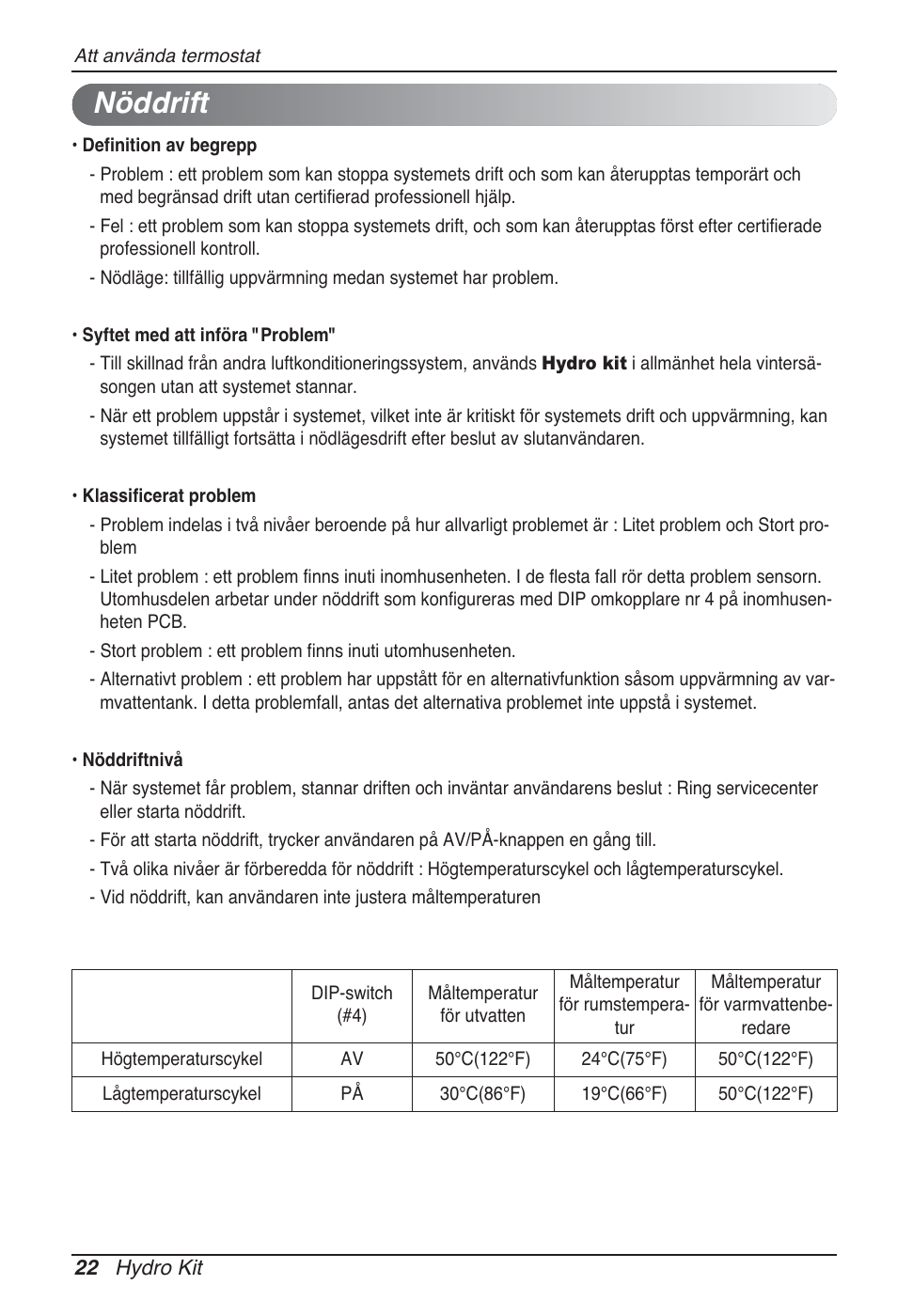 Nöddrift | LG ARNH10GK2A2 User Manual | Page 412 / 495