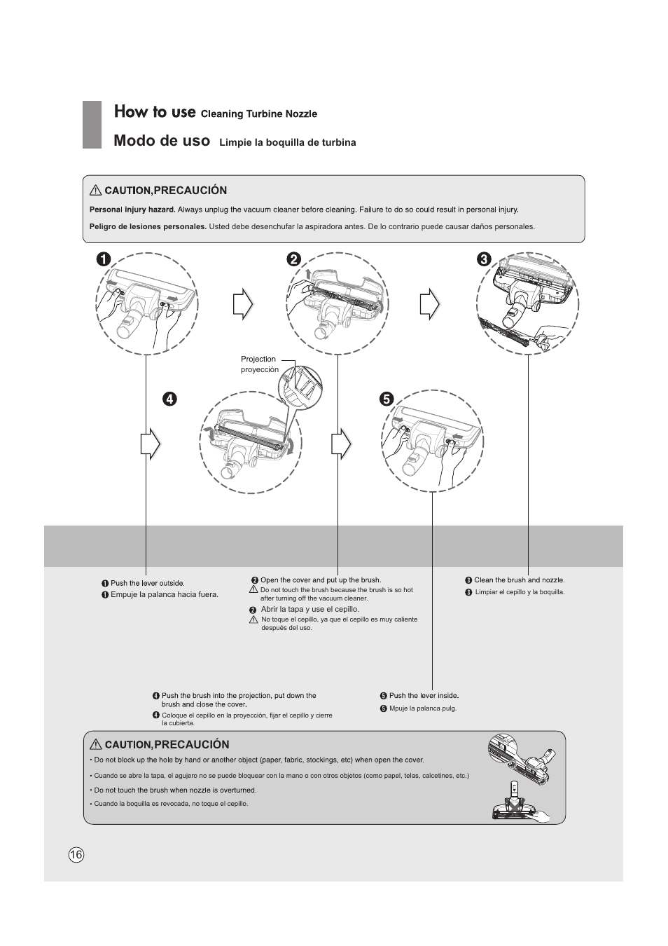 Modo de uso, Precaución | LG VC4220NHTC User Manual | Page 16 / 26