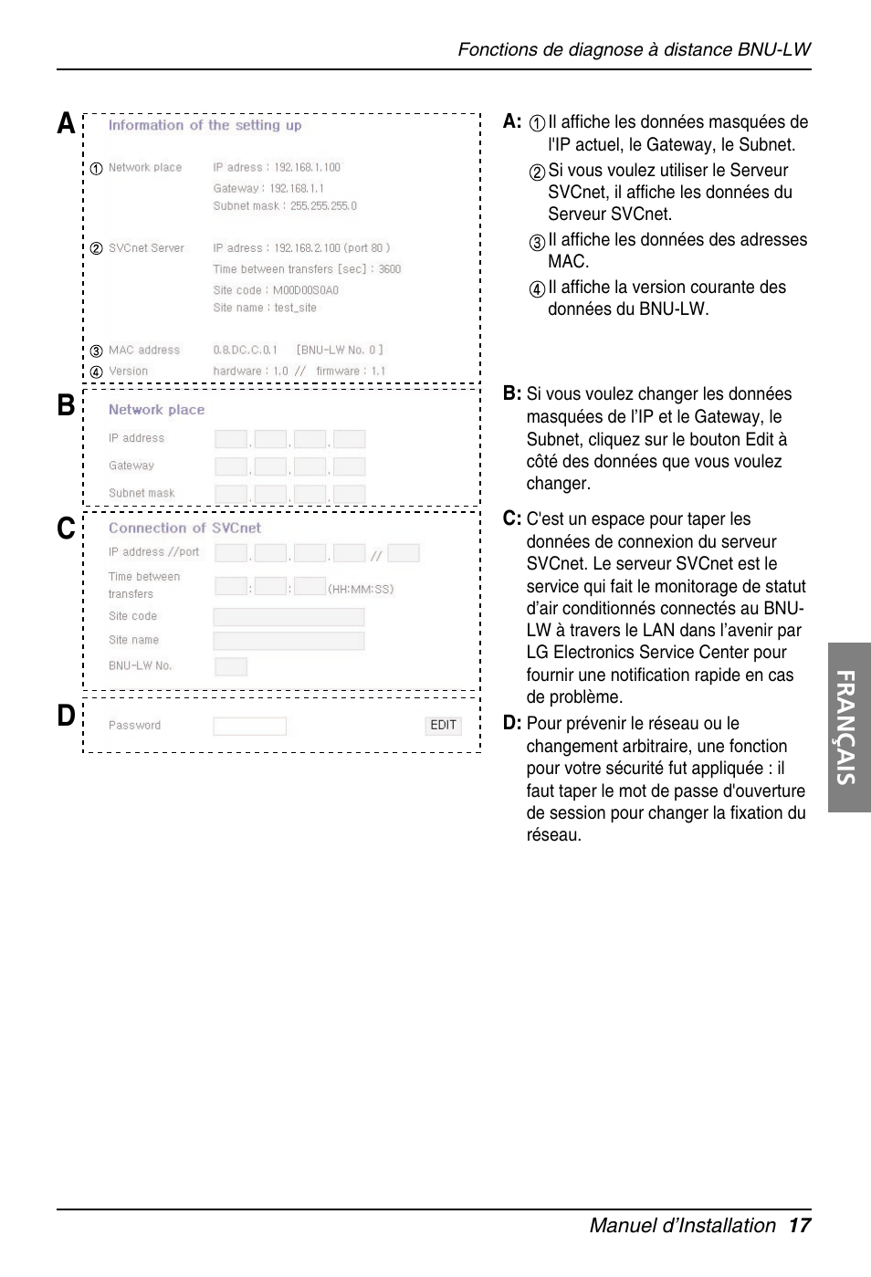 Ab c d | LG PQNFB16A1 User Manual | Page 101 / 169