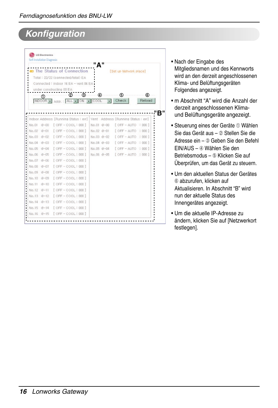 Konfiguration | LG PQNFB16A1 User Manual | Page 128 / 169