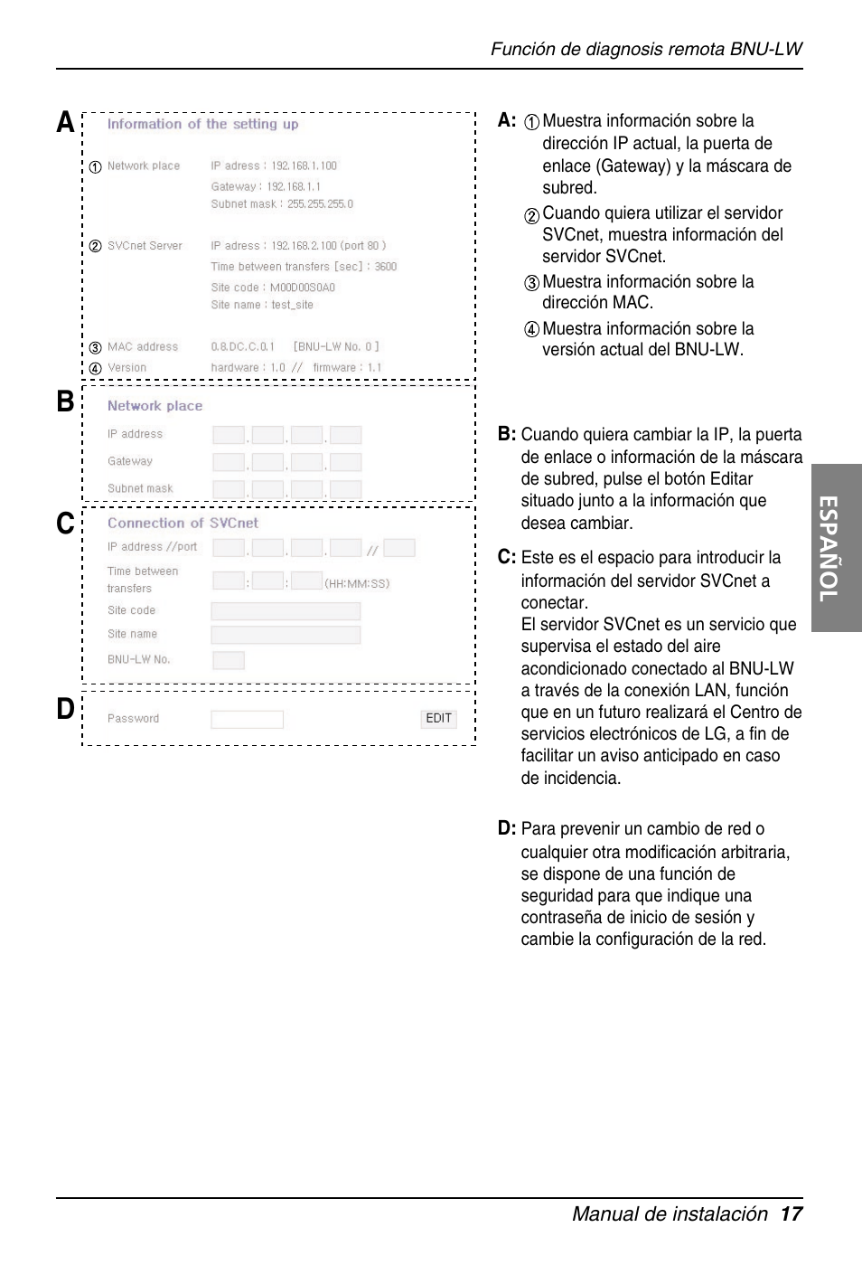 Ab c d | LG PQNFB16A1 User Manual | Page 73 / 169