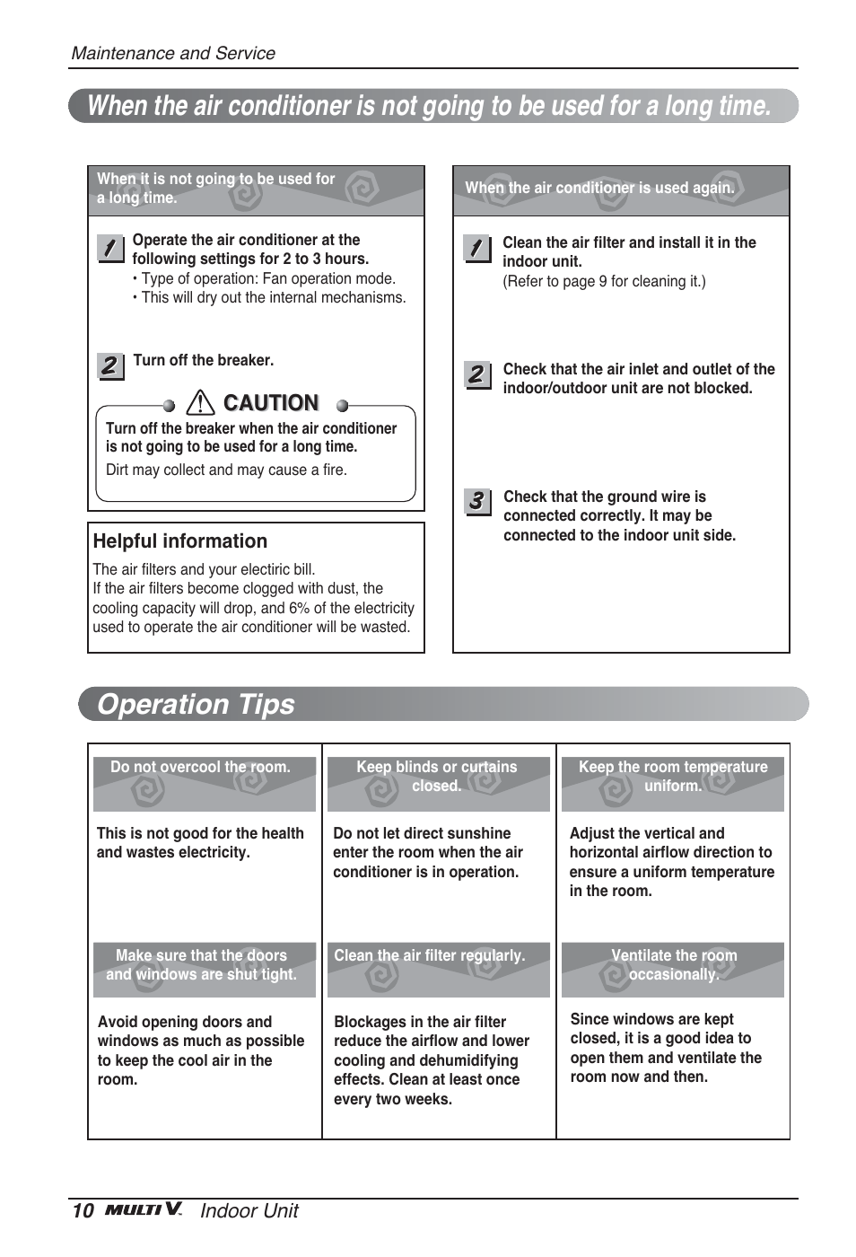 Caution | LG ARNU96GB8A2 User Manual | Page 10 / 229