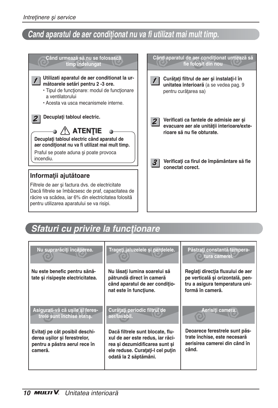 Atenţie | LG ARNU96GB8A2 User Manual | Page 118 / 229