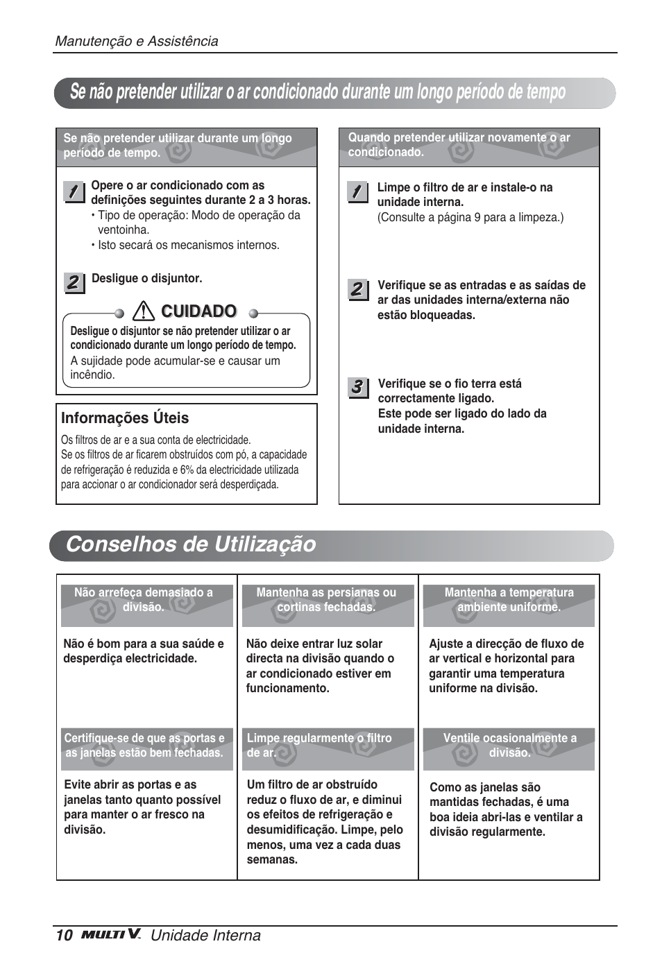 Cuidado | LG ARNU96GB8A2 User Manual | Page 130 / 229