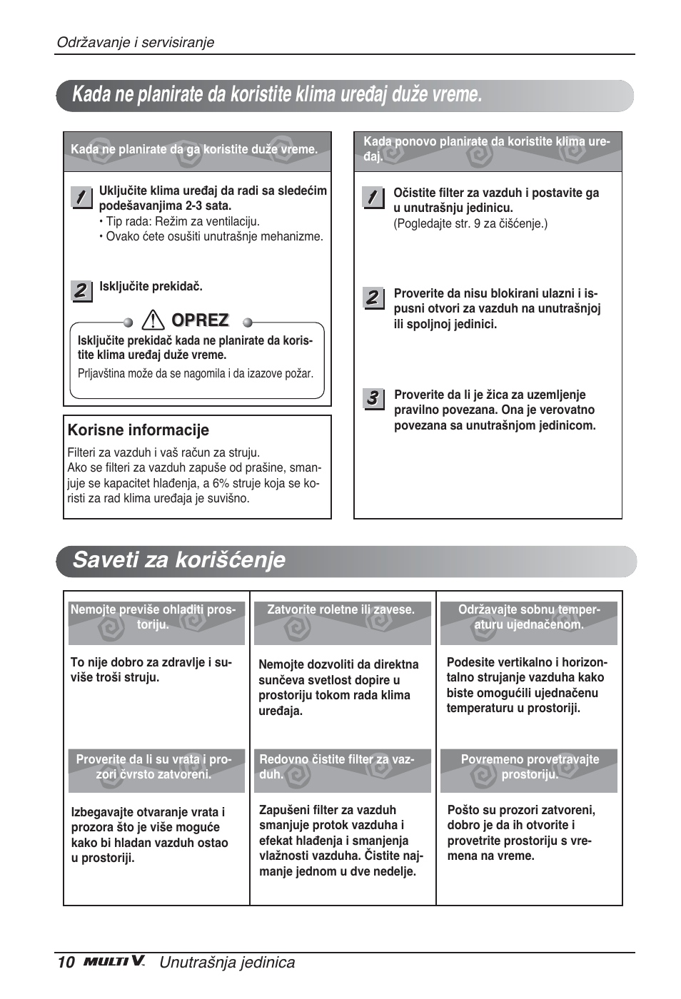 Oprez | LG ARNU96GB8A2 User Manual | Page 166 / 229