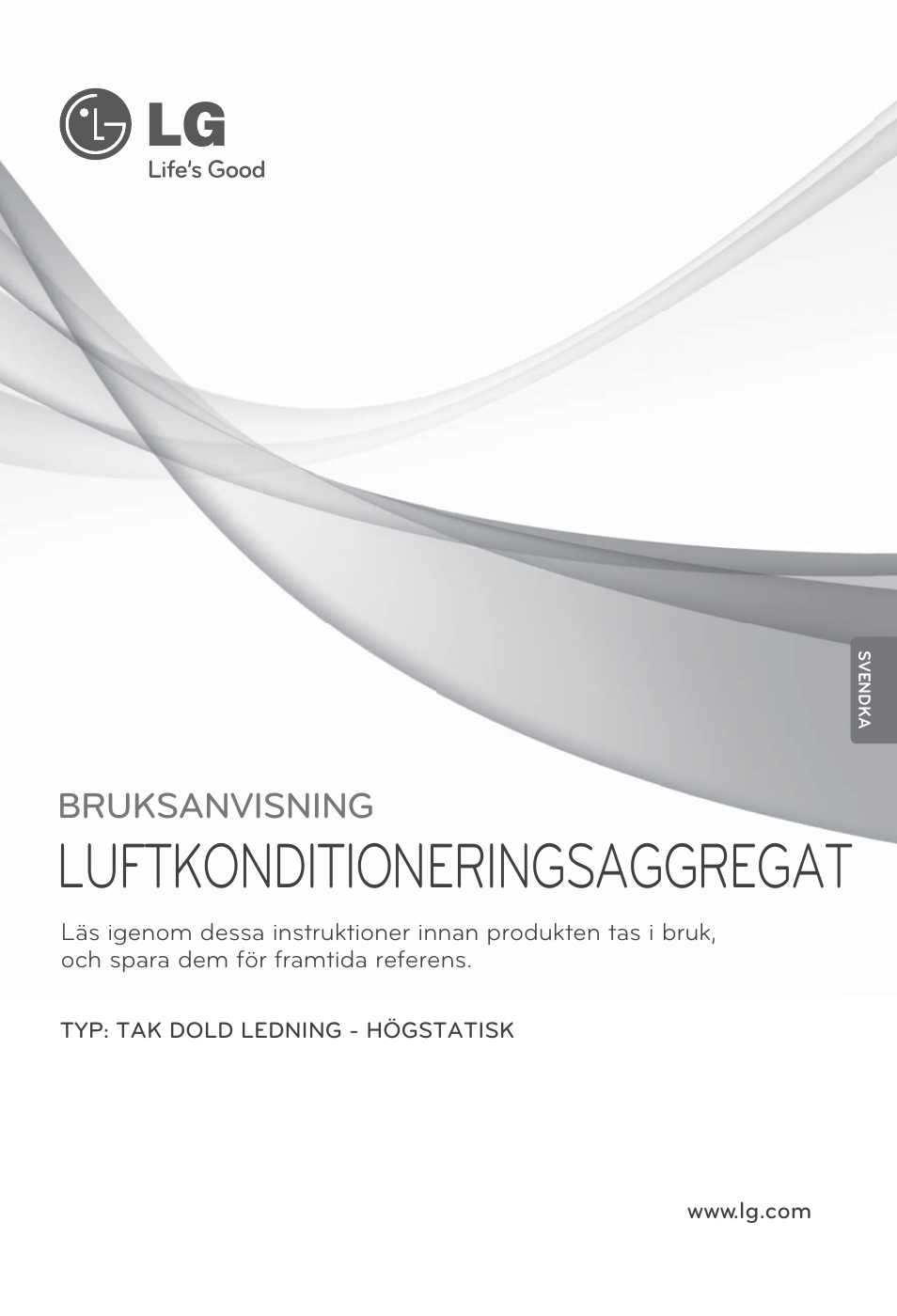 Svendka, Luftkonditioneringsaggregat, Bruksanvisning | LG ARNU96GB8A2 User Manual | Page 181 / 229