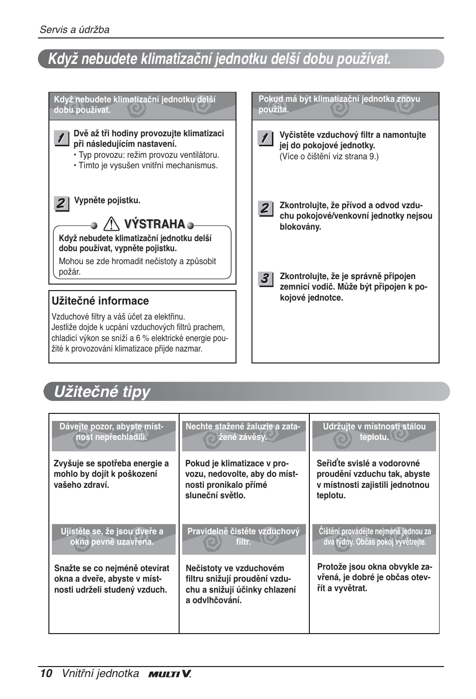 Výstraha | LG ARNU96GB8A2 User Manual | Page 82 / 229