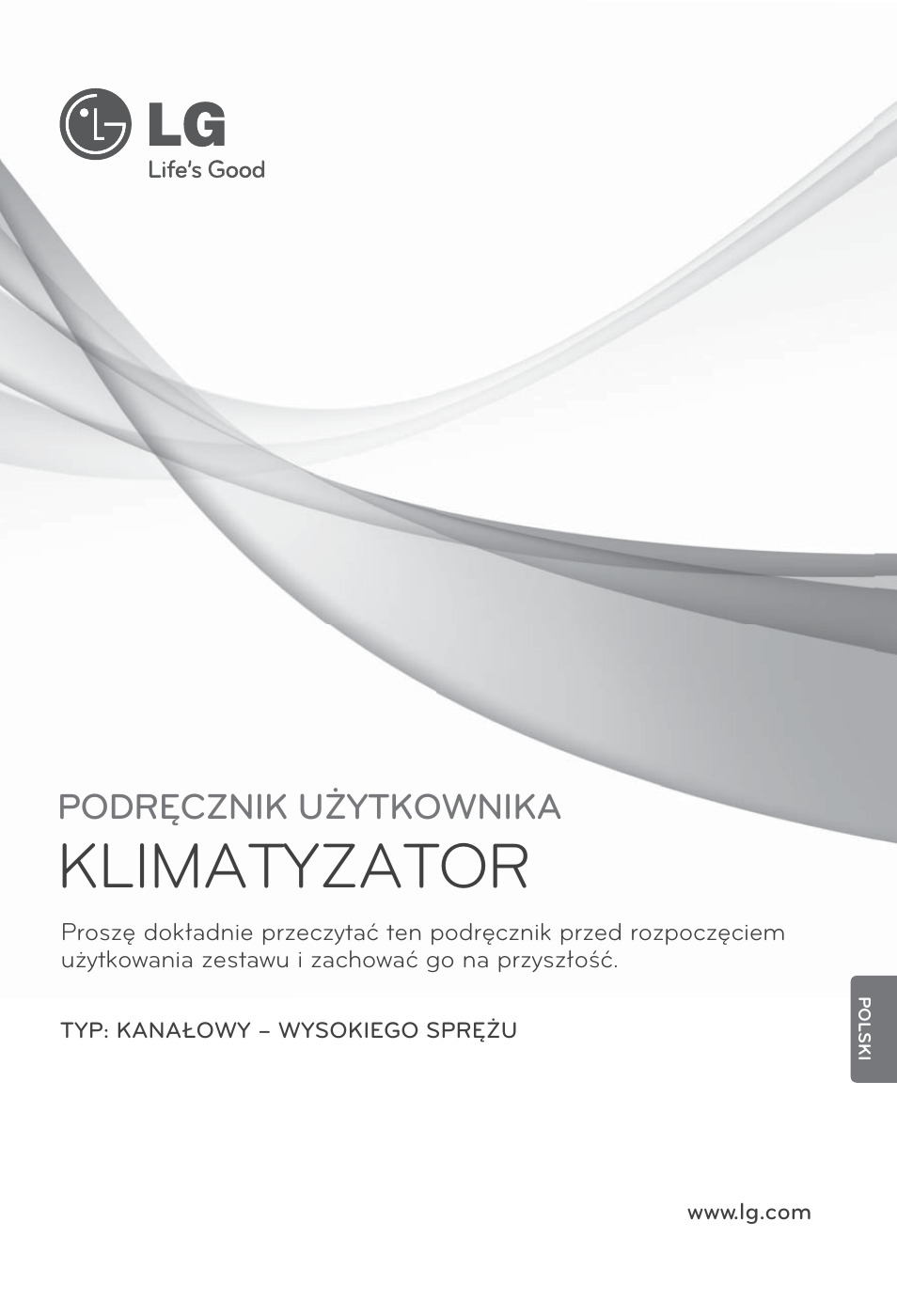 Polski, Klimatyzator, Podręcznik użytkownika | LG ARNU96GB8A2 User Manual | Page 97 / 229