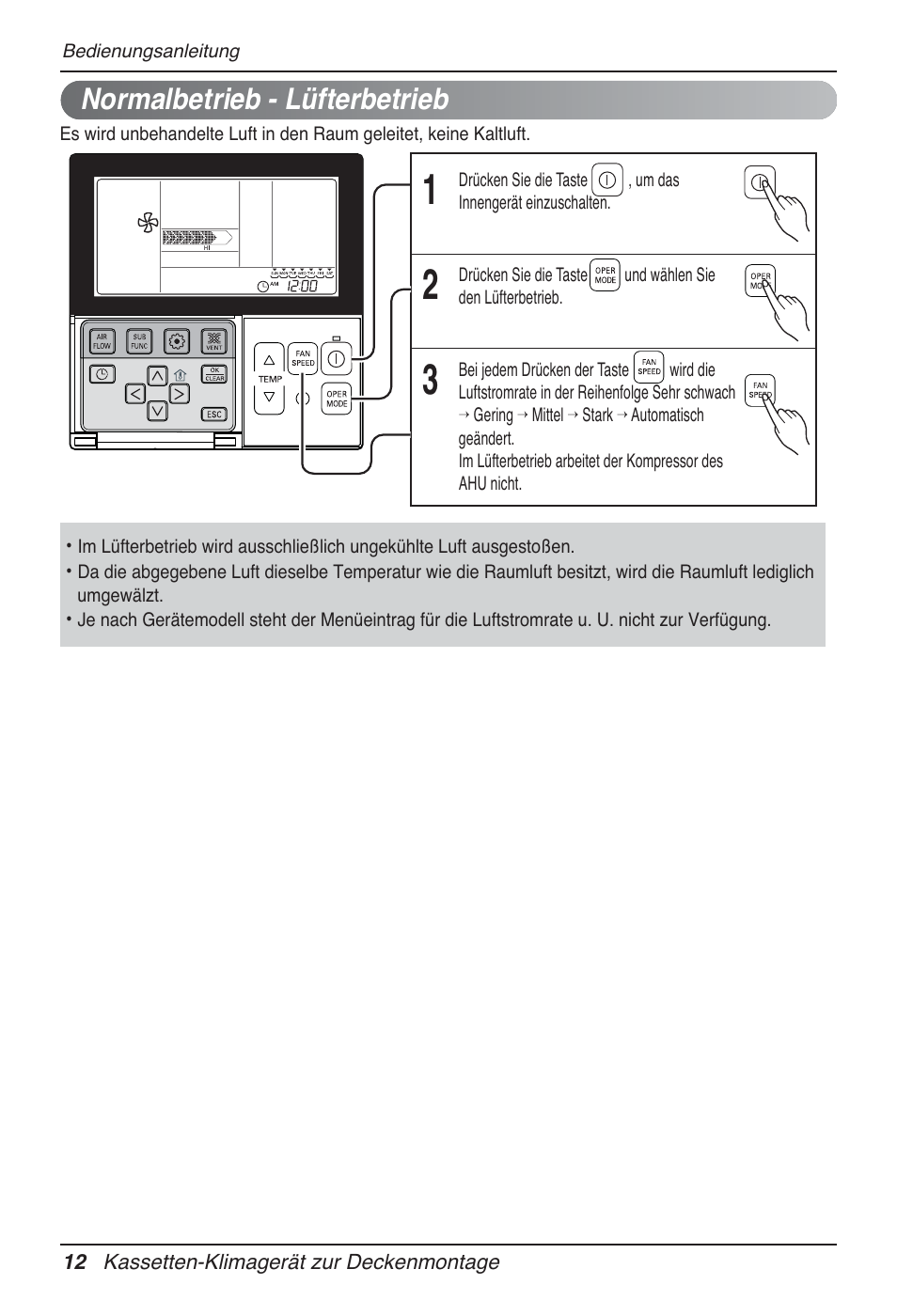 Normalbetrieb - lüfterbetrieb | LG UT60 User Manual | Page 164 / 723