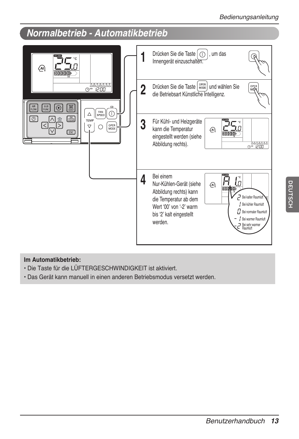 Normalbetrieb - automatikbetrieb | LG UT60 User Manual | Page 165 / 723