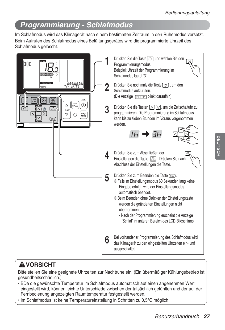 Programmierung - schlafmodus | LG UT60 User Manual | Page 179 / 723